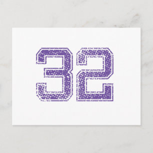 Lila Sport Jerzee Nummer 32.png Postkarte