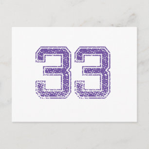 Lila Sport Jerzee Nummer 33.png Postkarte