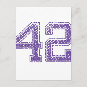 Lila Sport Jerzee Nummer 42.png Postkarte