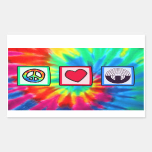 Lila Sportaufnahmen Rechteckiger Aufkleber