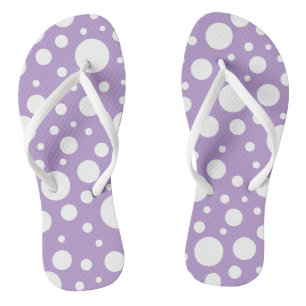 Lila Spots Flip Flops
