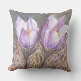 LILA SPRING CROCUS BLUME PATIO KISSEN