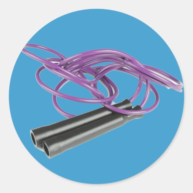 Lila Sprungknopf Runder Aufkleber (Vorderseite)