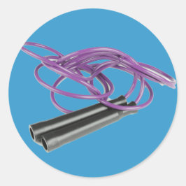 Lila Sprungknopf Runder Aufkleber