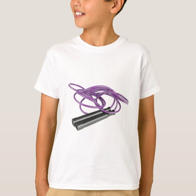 Lila Sprungs-Seil T-Shirt (Vorderseite)