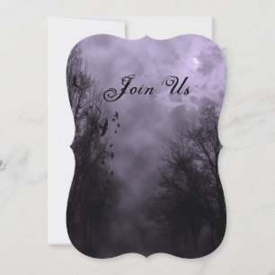 Lila Spuk Sky Custom Halloween Einladungen