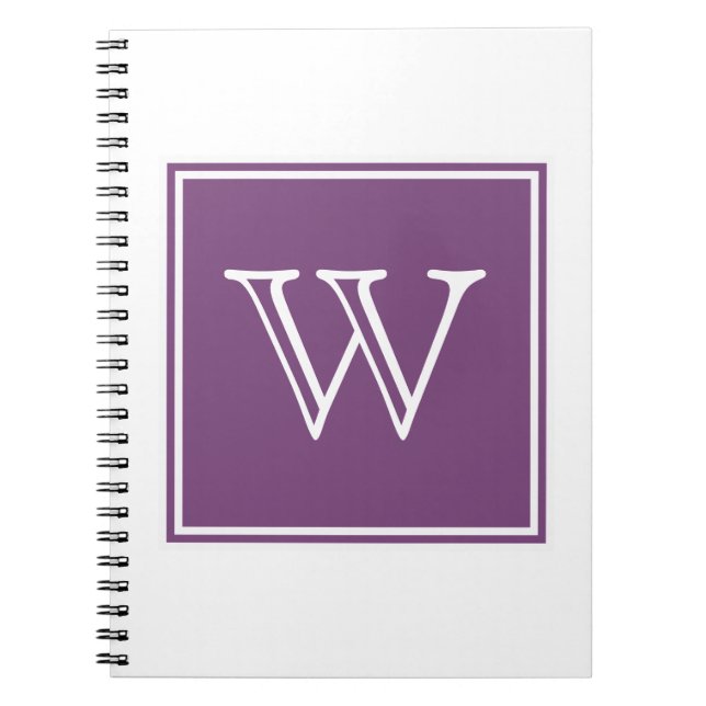 Lila-Square-Monogram-Notebook Notizblock (Vorderseite)