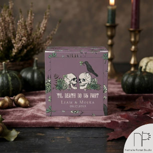 Lila St. Patricks Day Floral Skull Irish Wedding Geschenkschachtel