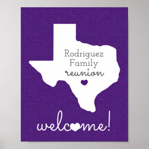 Lila Staat von Texas Family Wiedersehen Poster