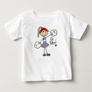 Lila Stäbchen-Figur Cheerleader T-Shirts und Gesch