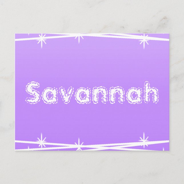 Lila Stacheldraht Postkarte (Vorderseite)