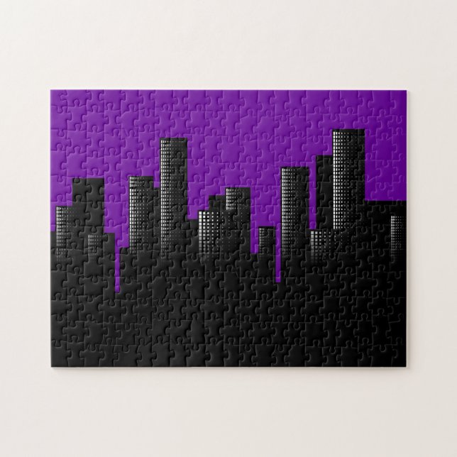lila Stadtbild Puzzle (Horizontal)
