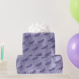 Lila Stain Birthday Geschenkpapier