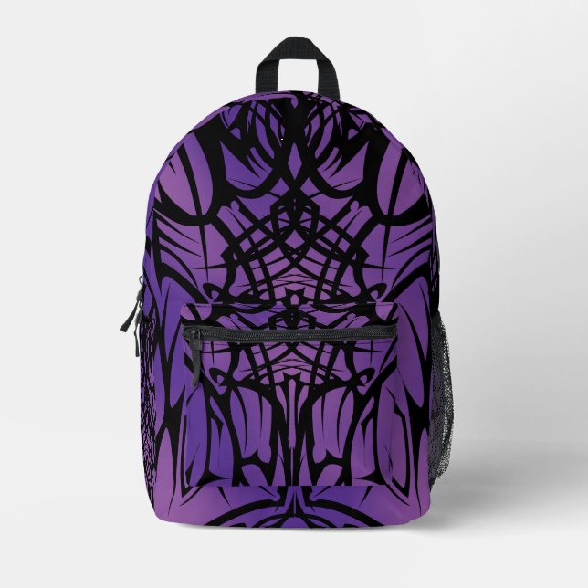 Lila Stammstapel Bedruckter Rucksack (Vorderseite)