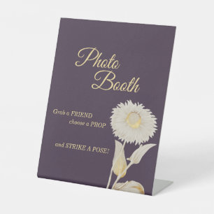Lila Stand von Daisy Antique Wedding Foto Sockelschild