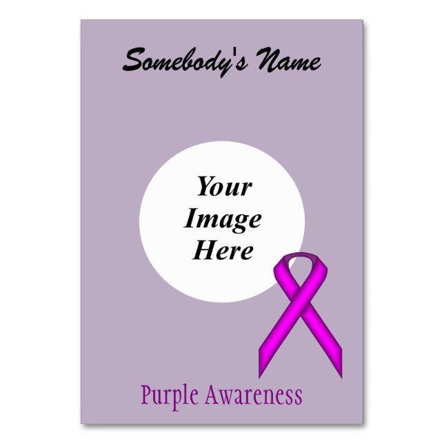 Lila Standard-Multifunktionsvorlage von Kenneth Yo Tischnummer (Vorderseite)