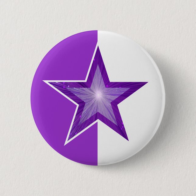 Lila Star-Button lila weiß Button (Vorderseite)