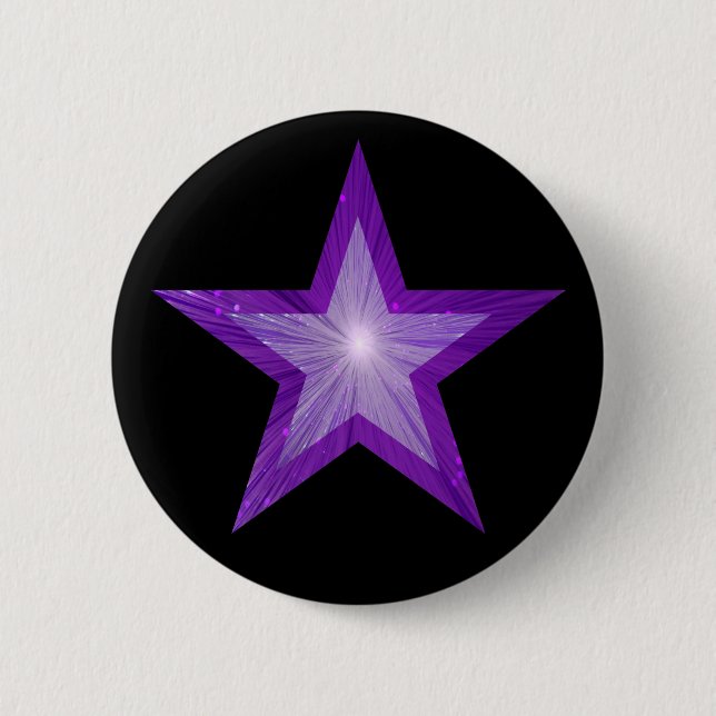 Lila Star-Button schwarz Button (Vorderseite)