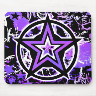Lila-Star-Grafikmaus Mousepad