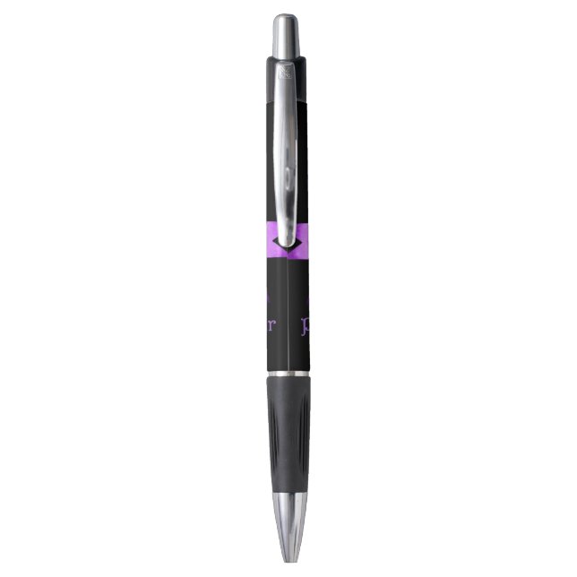 Lila Star Grip Pen Kugelschreiber (Rückseite (Vertikal))