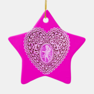LILA Star Keramikornament