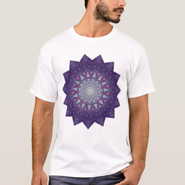 Lila Star Mandala T-Shirt (Vorderseite)