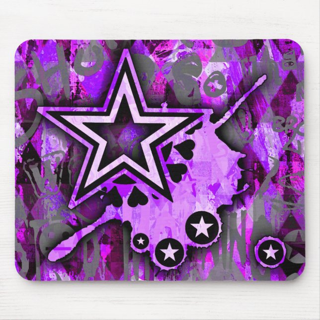 Lila Star Mousepad (Vorne)