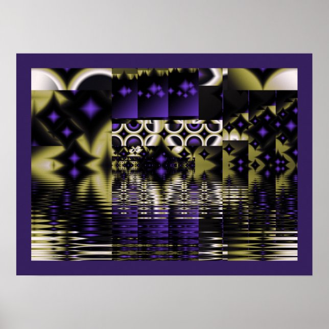 Lila Star-Reflektionen Poster (Vorne)