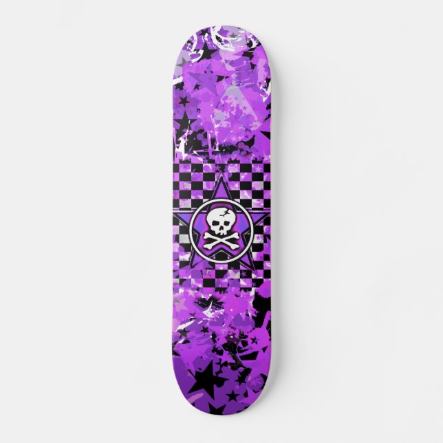 Lila-Star-Skateboard Skateboard (Vorderseite)