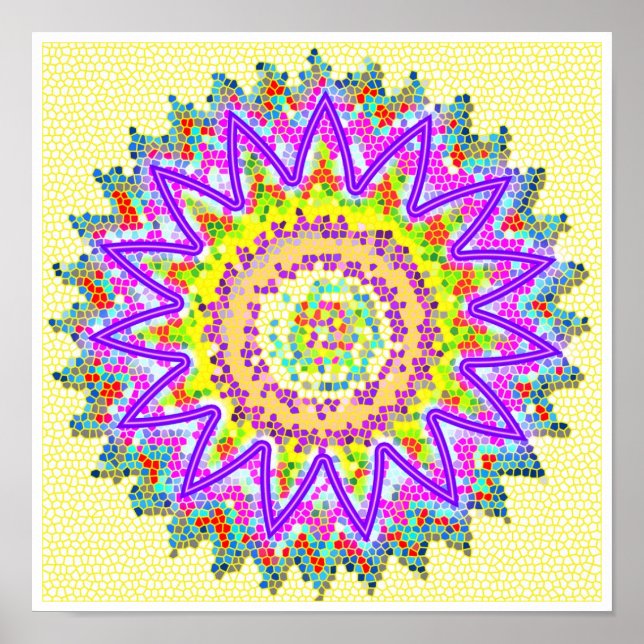 LILA Star Sparkling Chakra Poster (Vorne)