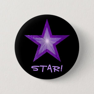 Lila Star 'STAR' Knopf schwarz Button