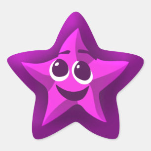 Lila Star-Sticker Stern-Aufkleber