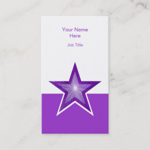 Lila Star-Visitenkarte lila weiß Visitenkarte