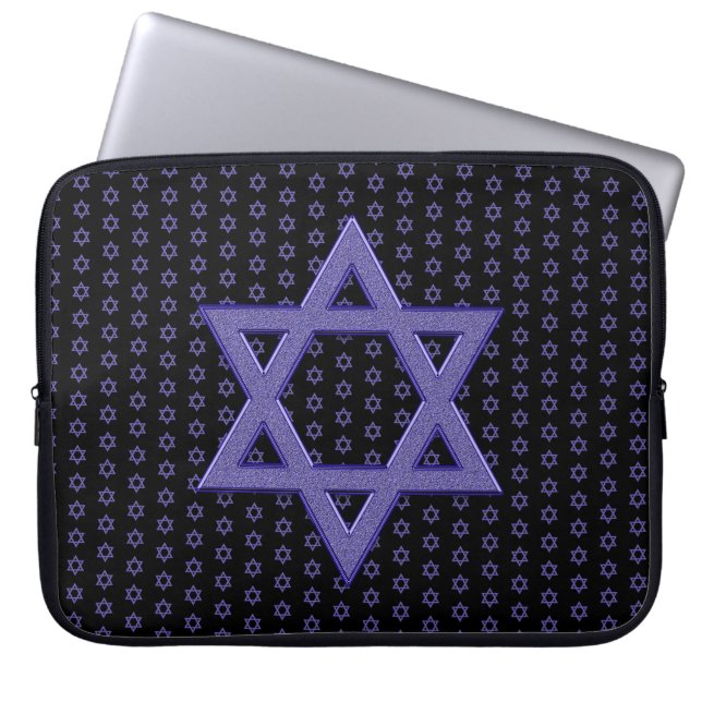 Lila Star von David Seamless Laptopschutzhülle (Vorderseite)