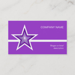 Lila Star-White-Line-Visitenkarte lila Visitenkarte