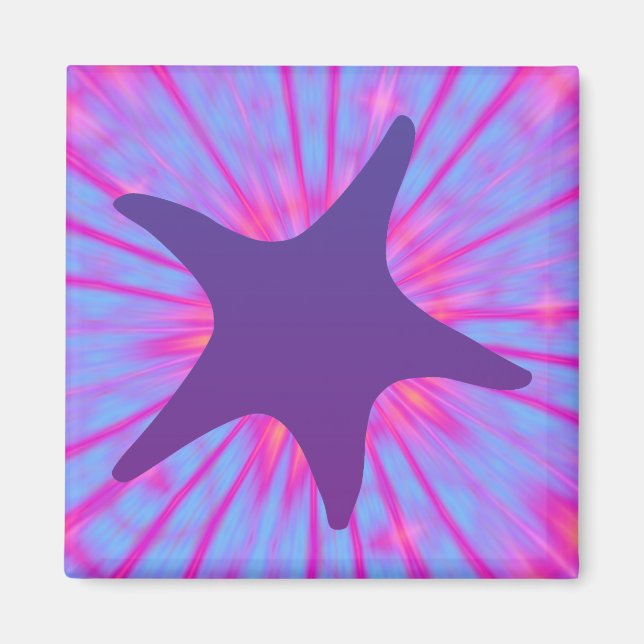 Lila Starfish Magnet (Vorne)