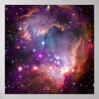Lila Stars Galaxy Space Astronomie Poster