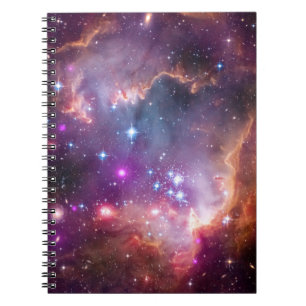 Lila Stars Galaxy Weltraumastronomie Notizblock