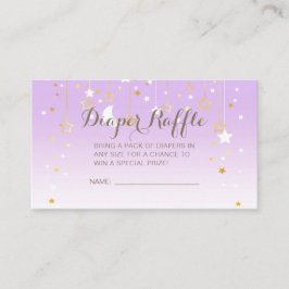 Lila Stars Moon Babydusche Begleitkarte