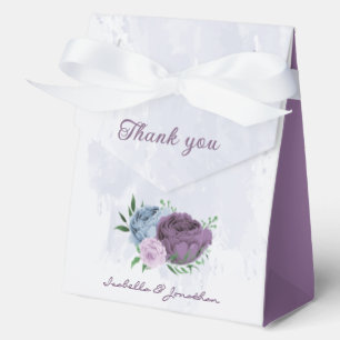 Lila staubblaue Blumenhochzeit  Geschenkschachtel