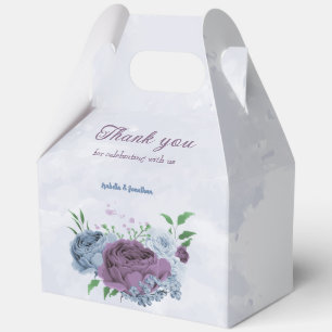 Lila staubblaue florale Hochzeit  Geschenkschachtel