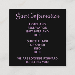 Lila Steampunk Hochzeitsgäste Reservierungen Infos Begleitkarte