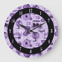 Lila Steampunk-Patternuhr