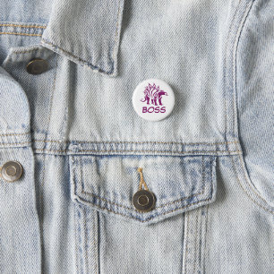 Lila Stegosaurus Spiked Dinosaurier Button
