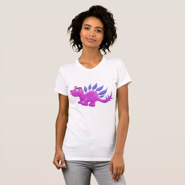 Lila Stegosaurus T-Shirt (Vorne ganz)