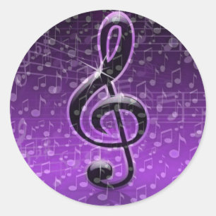 Lila Steine!_ Runder Aufkleber