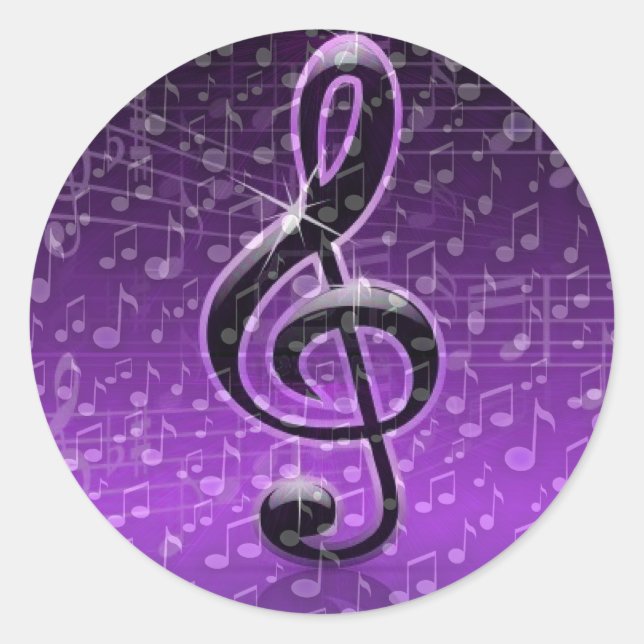 Lila Steine!_ Runder Aufkleber (Vorderseite)