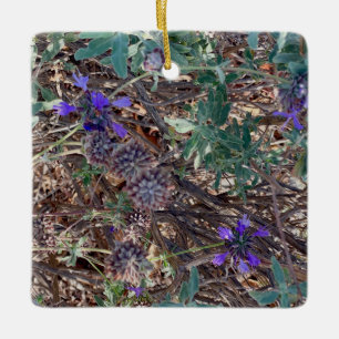 Lila Stelle Keramikornament