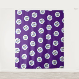 Lila Step-and-Repeat-Background-Logo Wandteppich