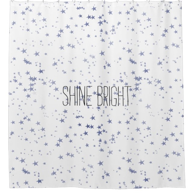 Lila Sterne Duschvorhang (Vorderseite)